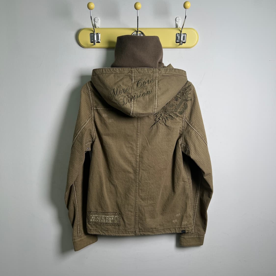 MCD 카키 밀리터리 후드 야상 자켓 S 상품이미지2