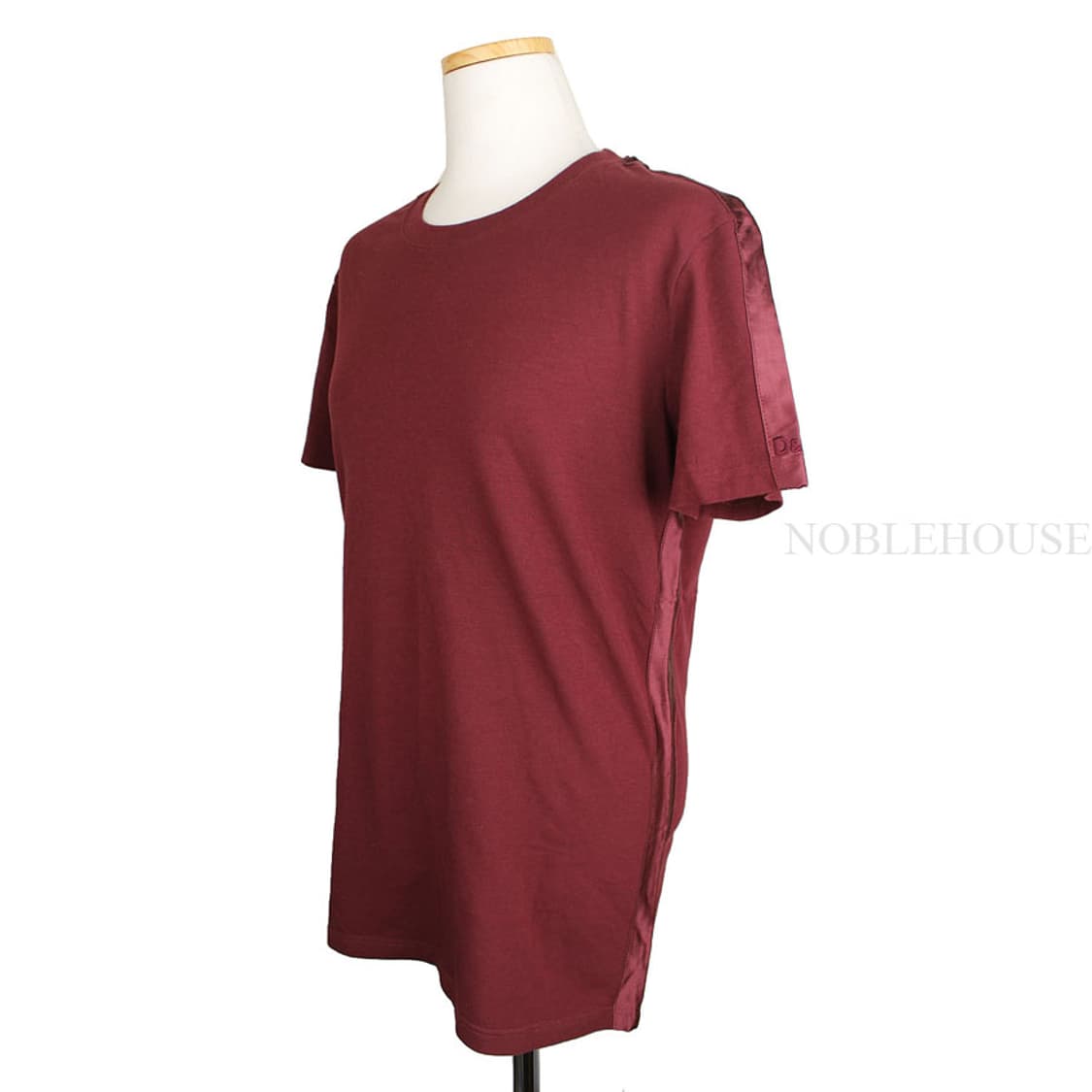 돌체앤가바나 버건디 새틴 장식 티셔츠(S) 상품이미지2