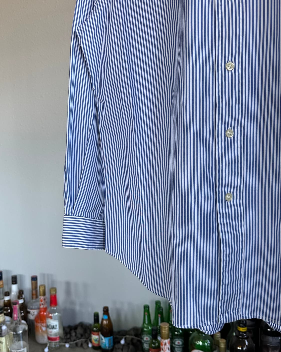 [M]폴로 랄프로렌 클래식핏 블루 스트라이프 셔츠 상품이미지4