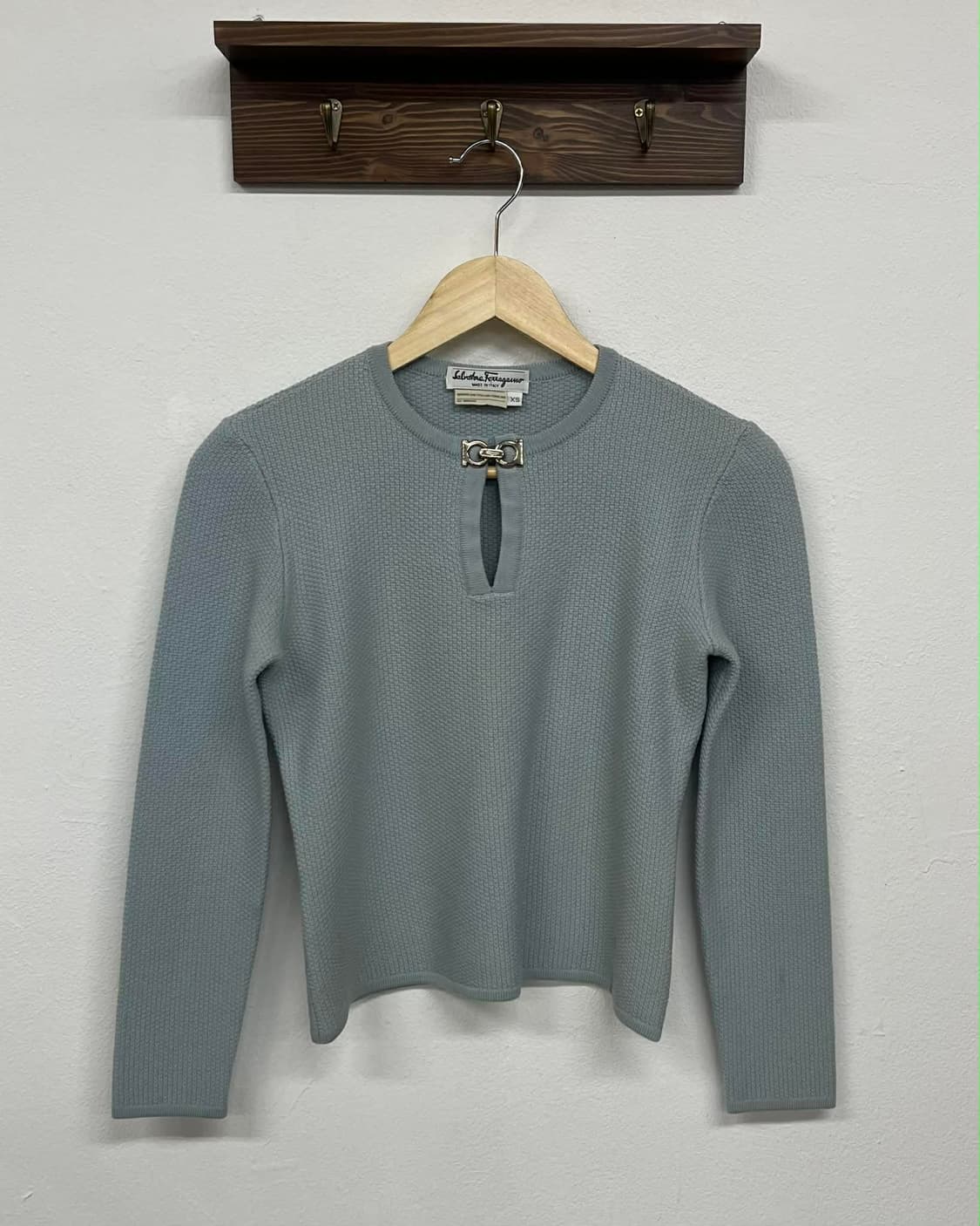 [XS] 살바토레 페라가모 은장 간치니 니트 슬리브 상품이미지1