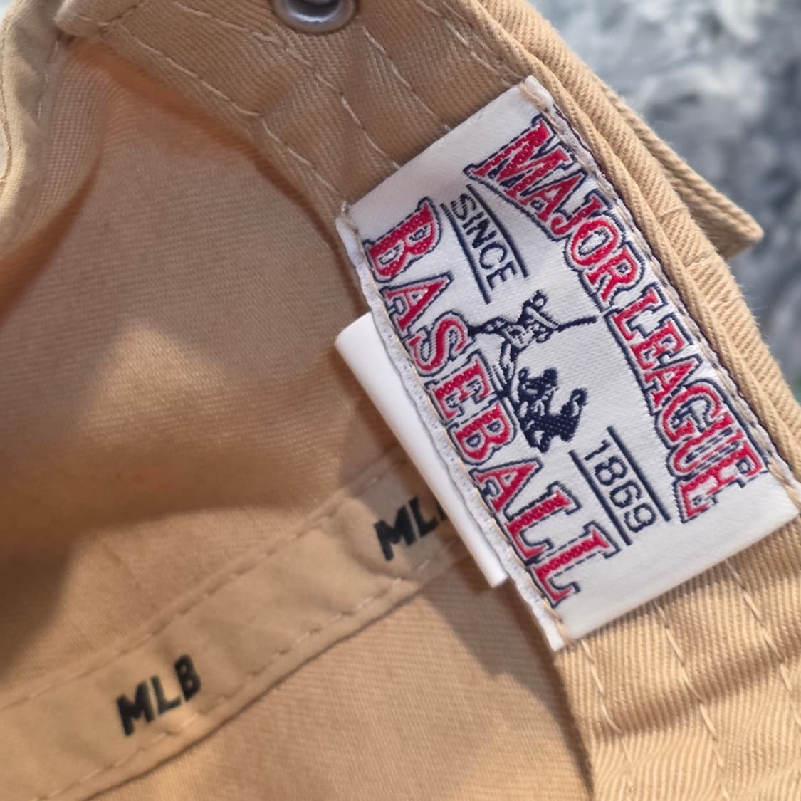 1p-8:MLB LA 다저스 베이지 코튼 볼캡 프리사이즈 (56-59) 상품이미지9