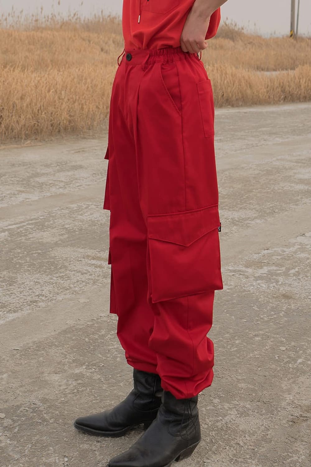 ESC STUDIO 3포켓 카고 팬츠 레드 / OS <택포> 상품이미지4