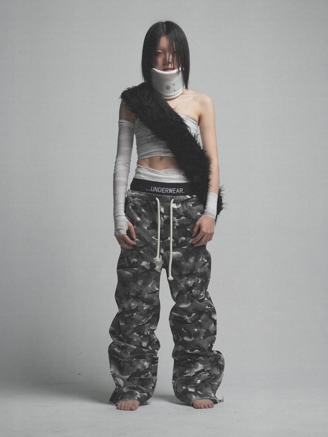 Camouflage Double Waistband Trousers 상품이미지5