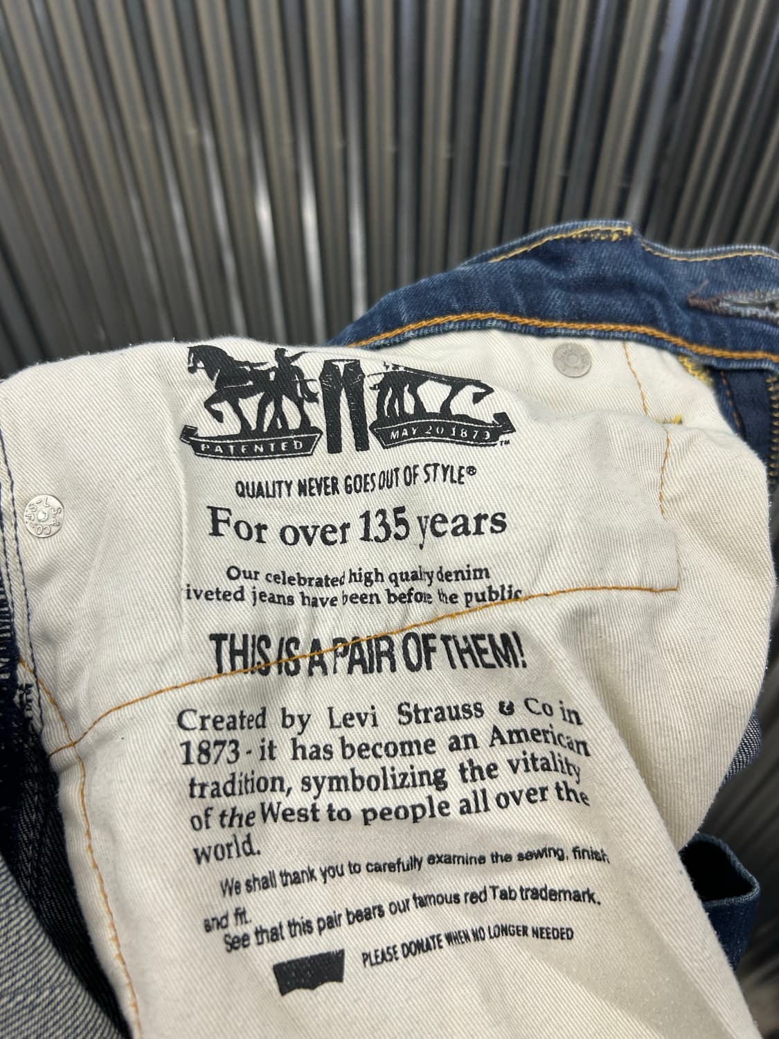 리바이스 빈티지 워싱 데님 청바지 상품이미지7