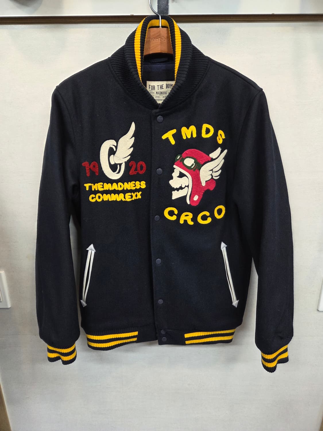 더 매드니스 자수로고 울 안감누빔 스타디움 바시티자켓 xl 상품이미지1