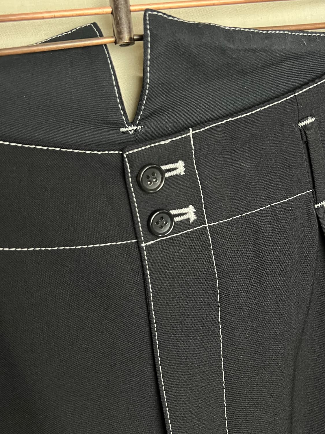 SULVAM 설밤 하이웨스트 스티치 스트레이트 팬츠 상품이미지4