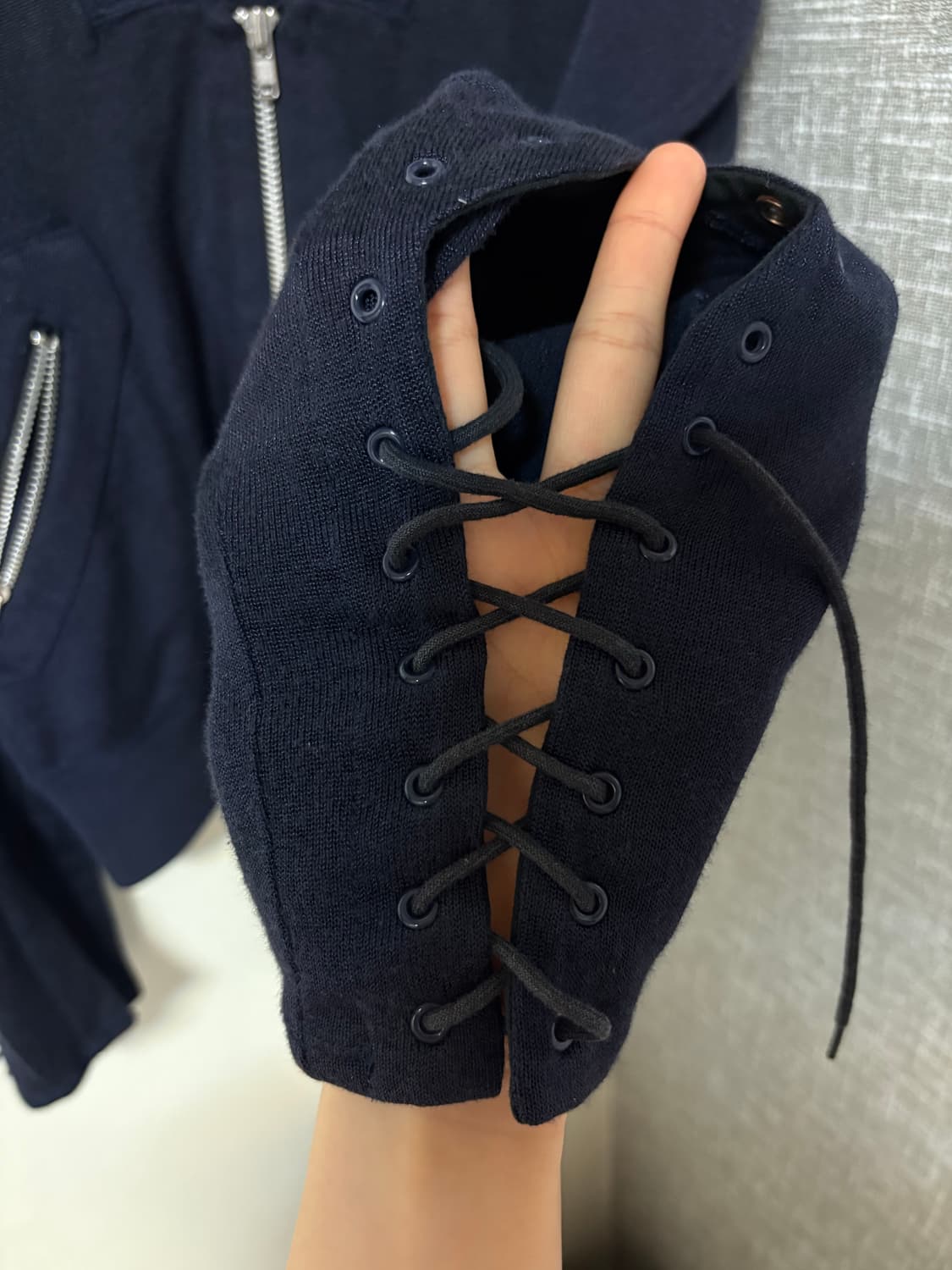 (S) 토가 지퍼 가디건  상품이미지2