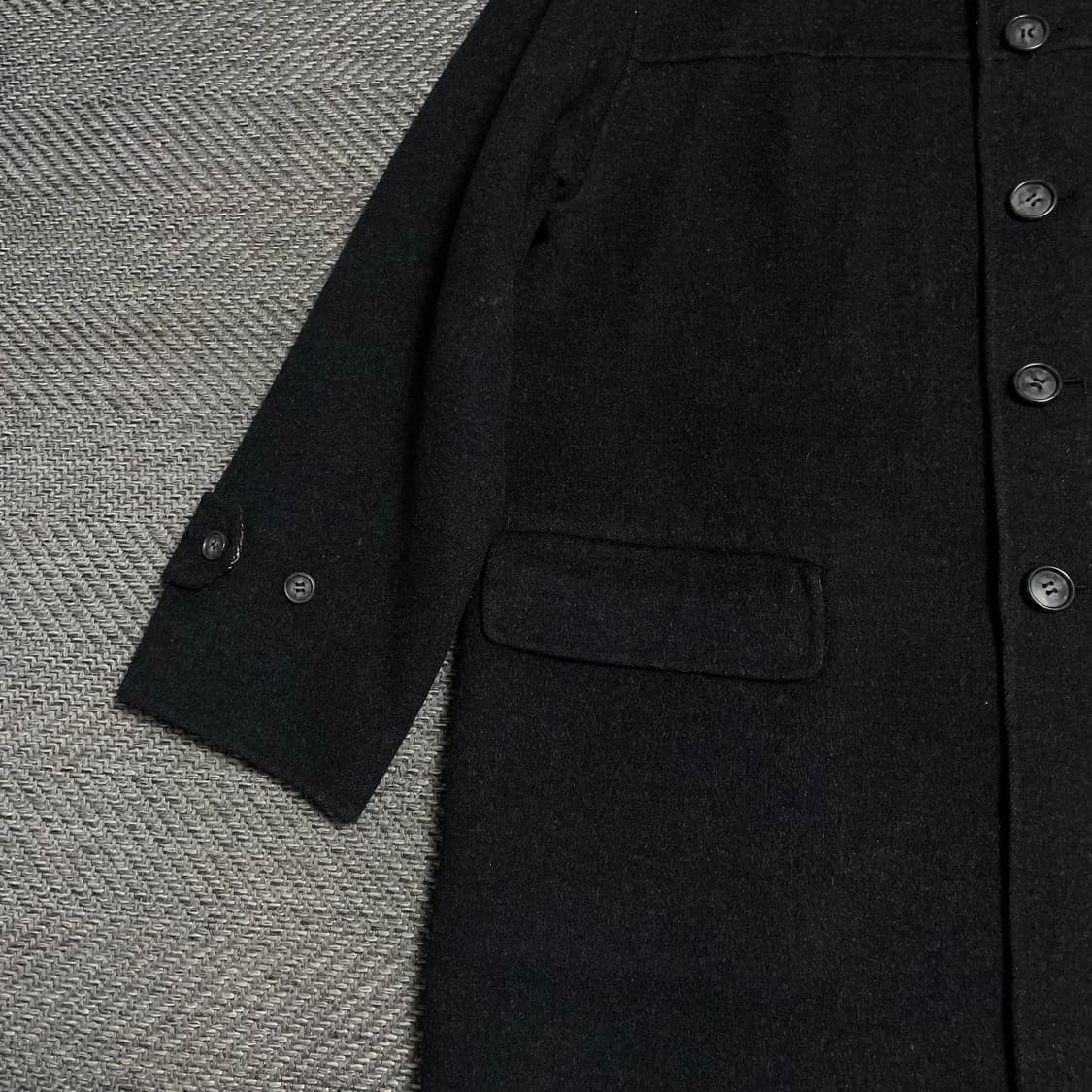 캘빈 타운 미니멀 박시핏 모직 하프 코트o 5192 상품이미지2