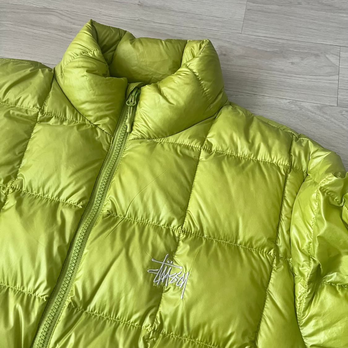 [1회착용] Stussy 스투시 미드웨이트 푸퍼 라임 상품이미지5