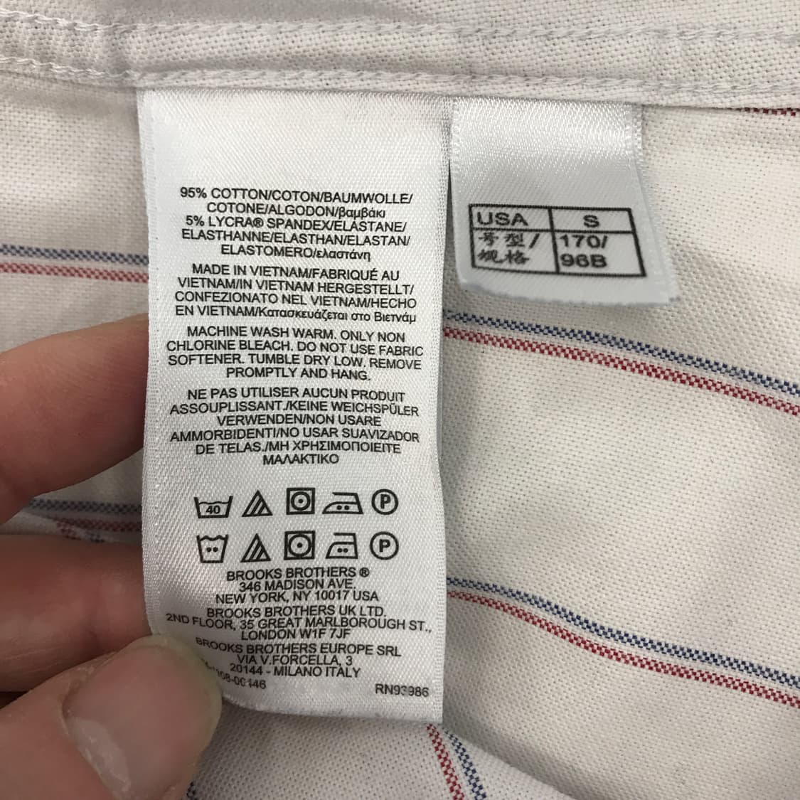 브룩스브라더스 REGENT FIT 스트라이프 셔츠 [S] 상품이미지6