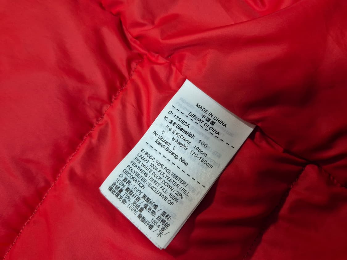 나이키 남성 투웨이지퍼 덕다운 패딩 자켓 L(100) 상품이미지7