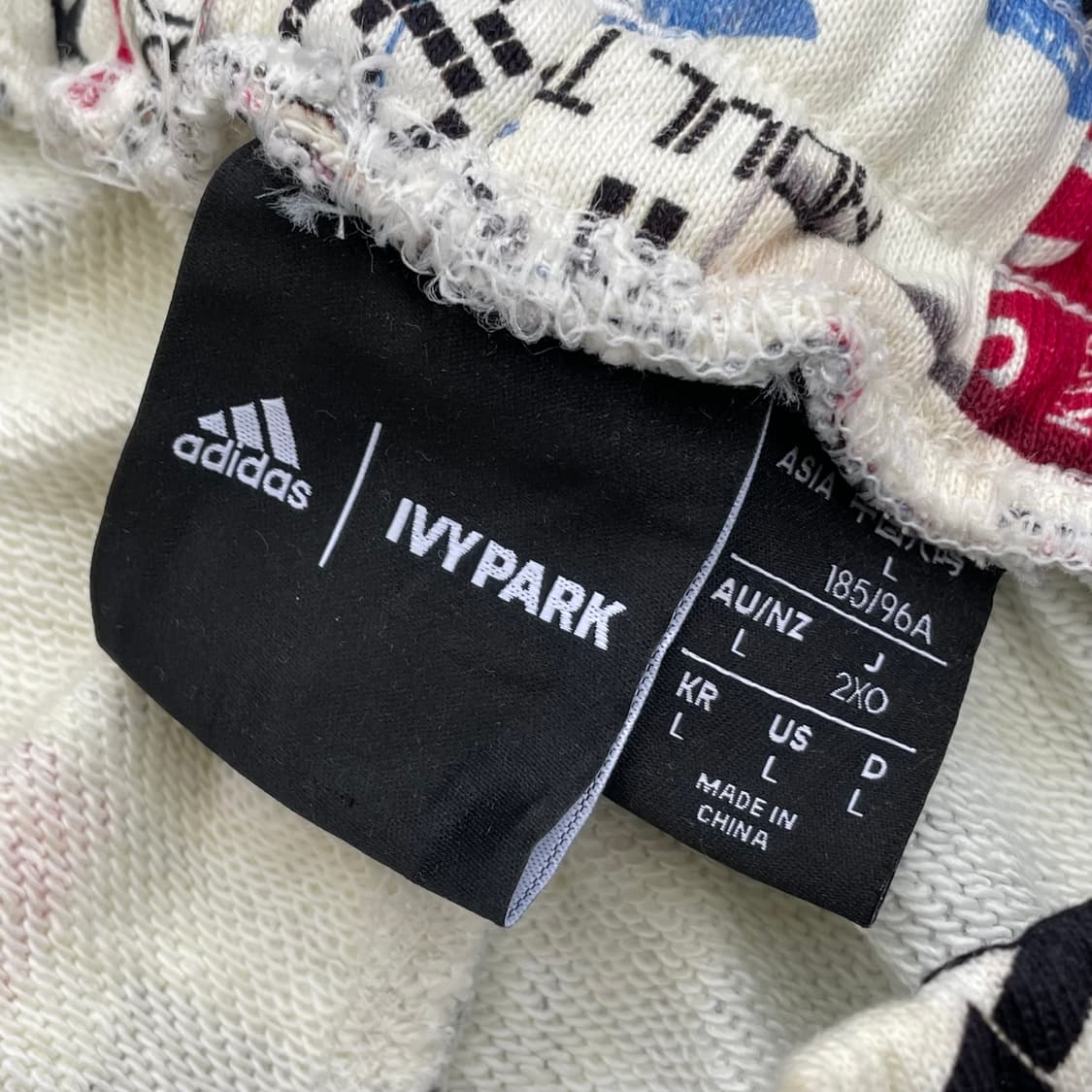 아디다스 X Ivy Park 콜라보 패턴 화이트 조거  상품이미지5