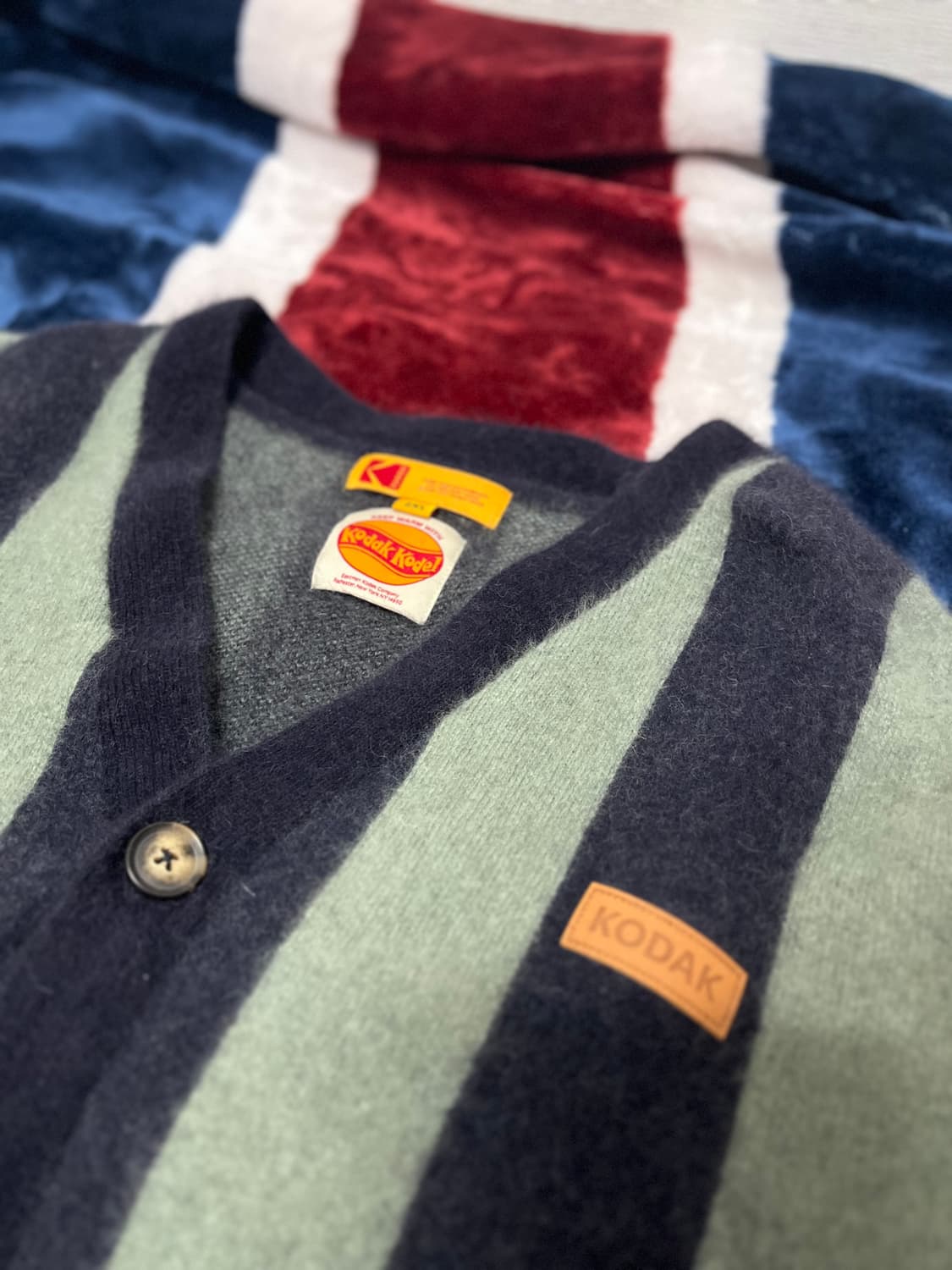 코닥 스트라이프 니트 가디건 105~110 상품이미지2