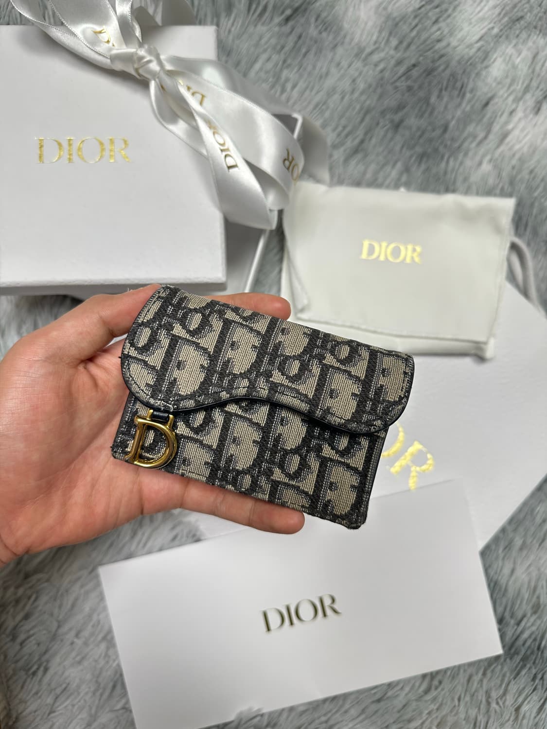 디올 오블리크 새들 카드지갑 (정품) 상품이미지1