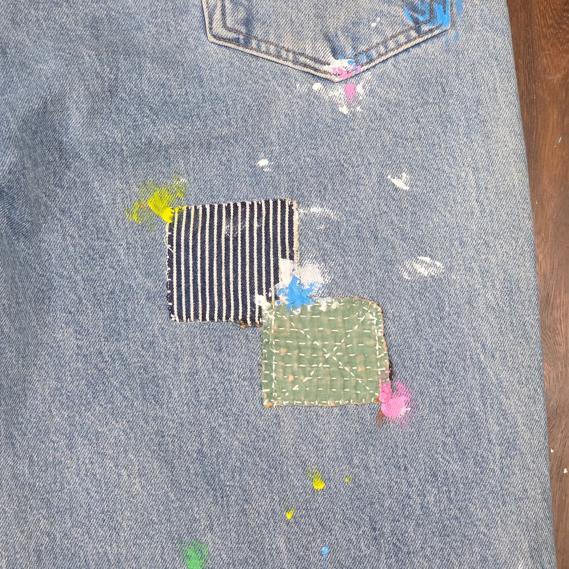 S.O/핸드페인팅, 패치워크 커스텀팬츠 상품이미지5