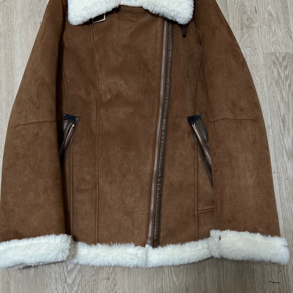 랩 LAP 여성 스웨이드 무스탕 자켓 85-90-160  상품이미지3