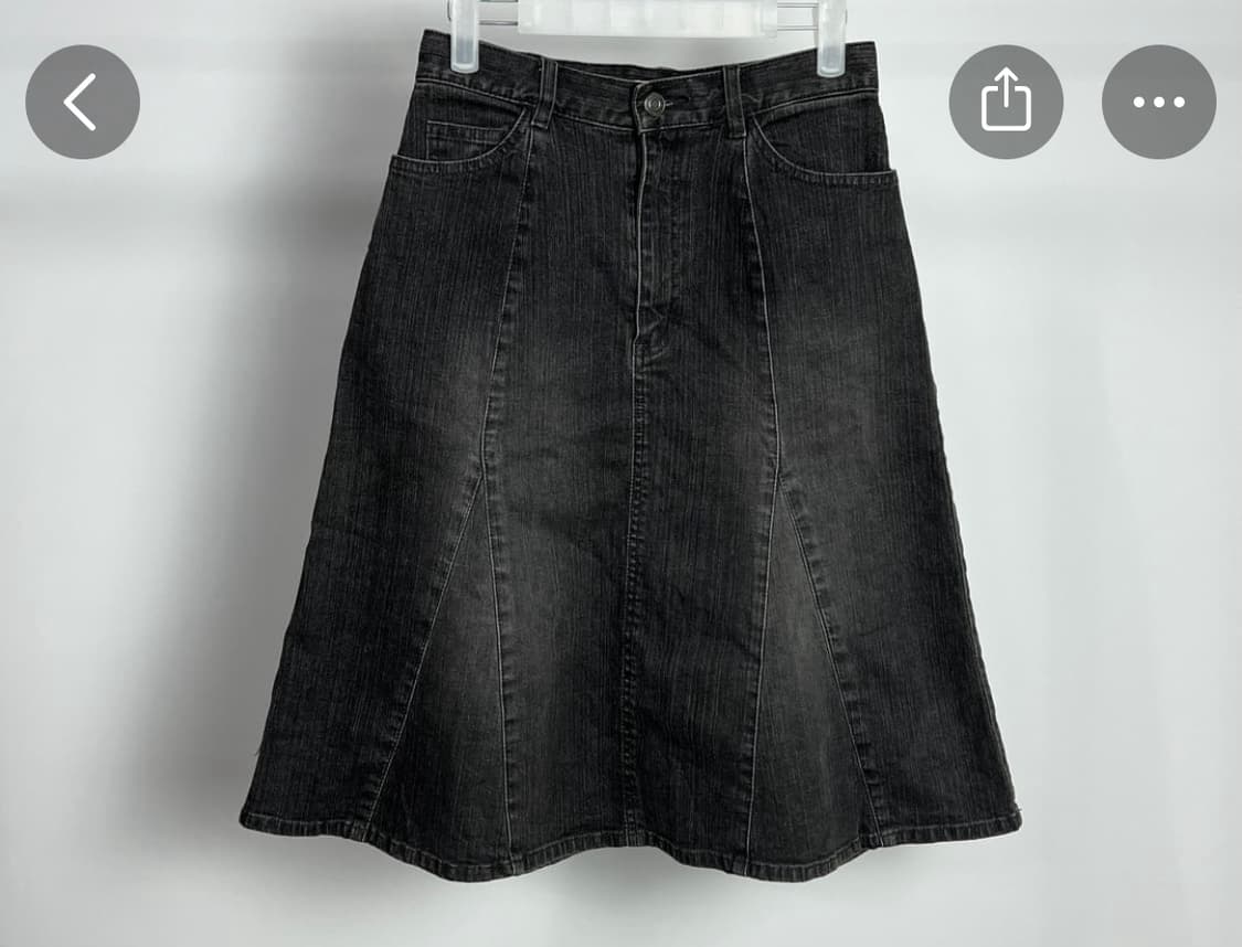 그레이 데님 스커트 상품이미지1