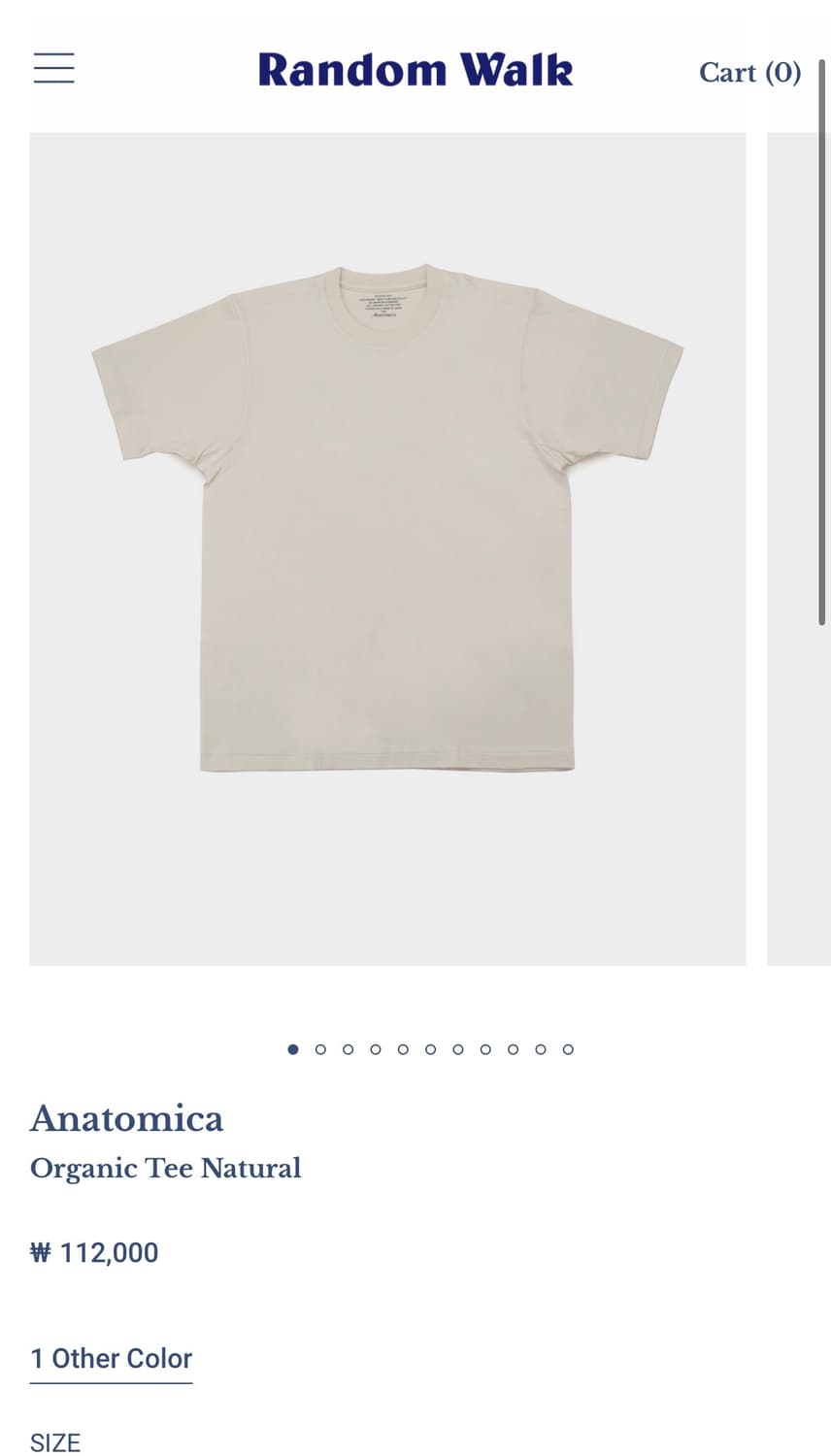 아나토미카 오가닉 기본 반팔티 natural L 상품이미지3