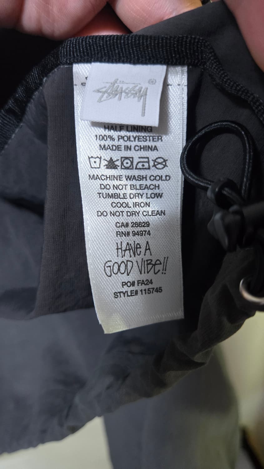 스투시 웨이브 다이 비치 쉘 자켓 블랙(115745) L 상품이미지4