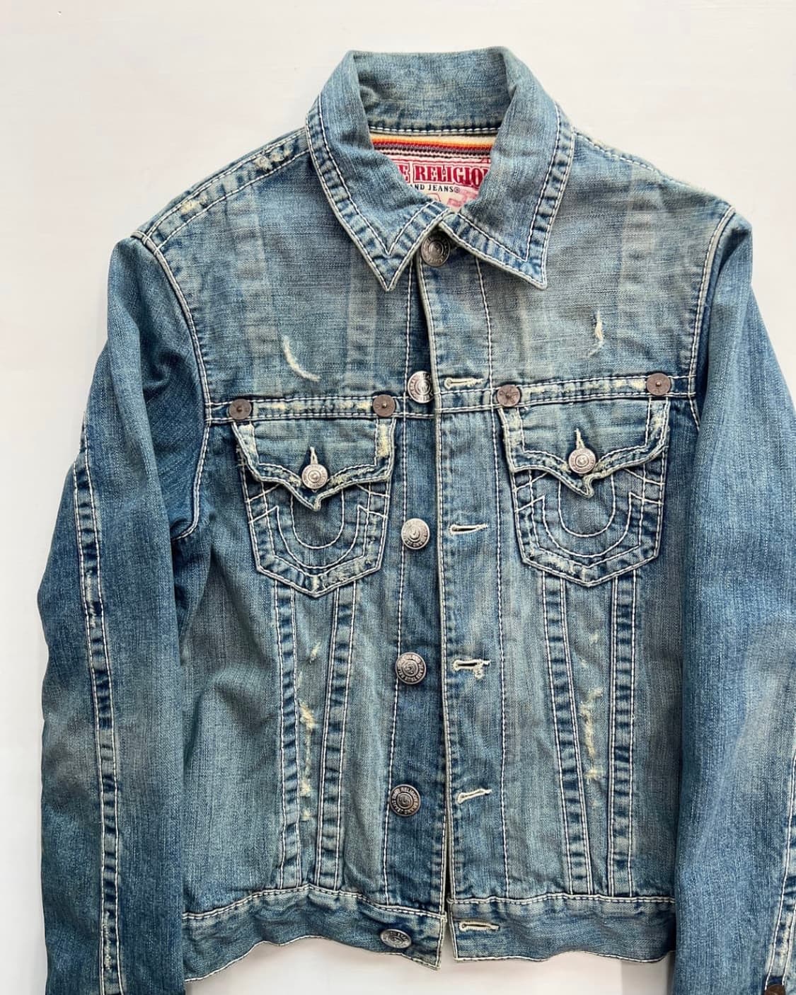 트루릴리젼 트러커 자켓 데님 청자켓 데미지 워싱 상품이미지2