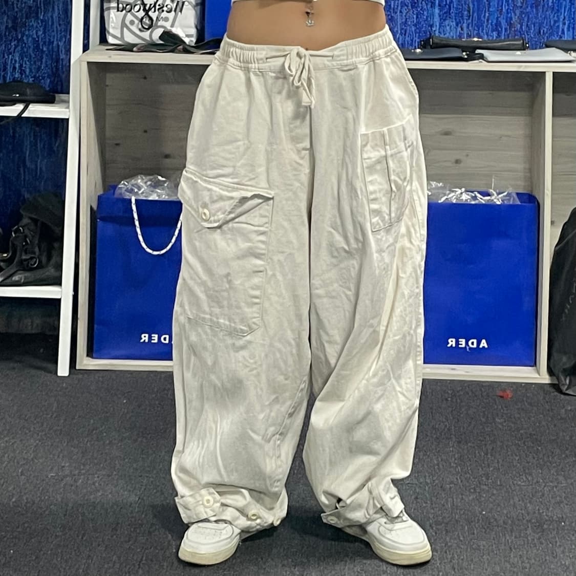 아이보리 벌룬 와이드 카고 팬츠 F  상품이미지1