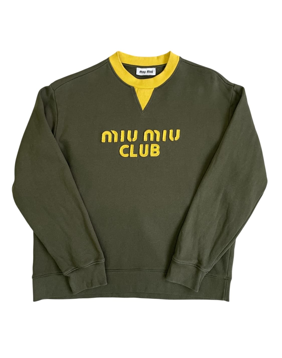 [S] 미우미우 클럽 로고 스웻셔츠 맨투맨 크루넥 상품이미지1