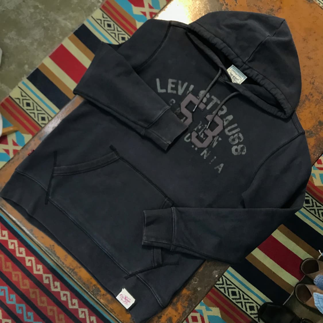 리바이스 에이징 네이비 프린팅 쭈리 후디 남성 105 사이즈 상품이미지2