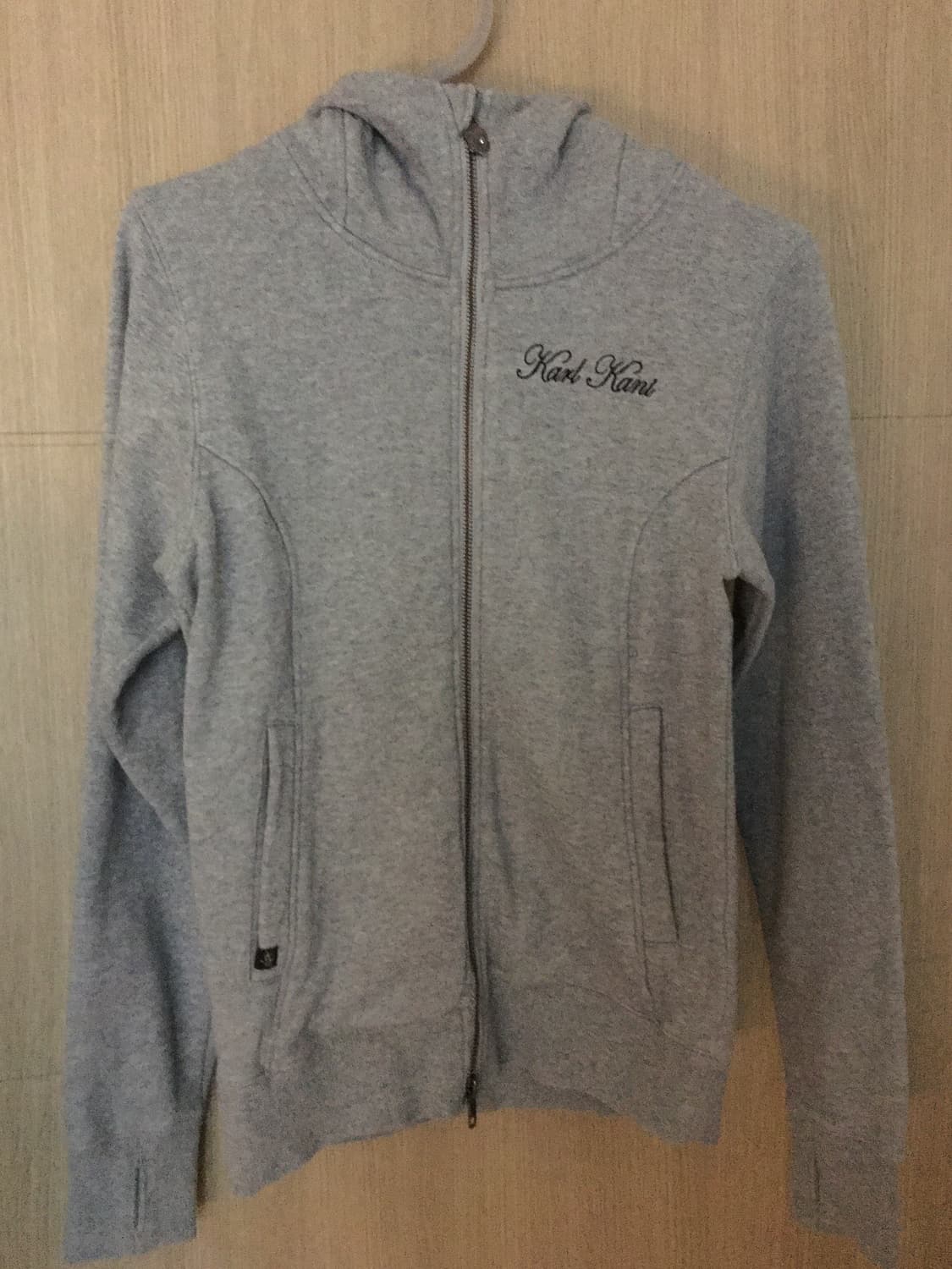 Lettering hood zip-up 상품이미지4