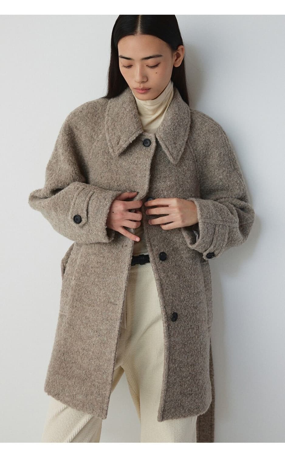 스프링크로커스 부클 하프 코트 (더스티 베이지) 상품이미지5