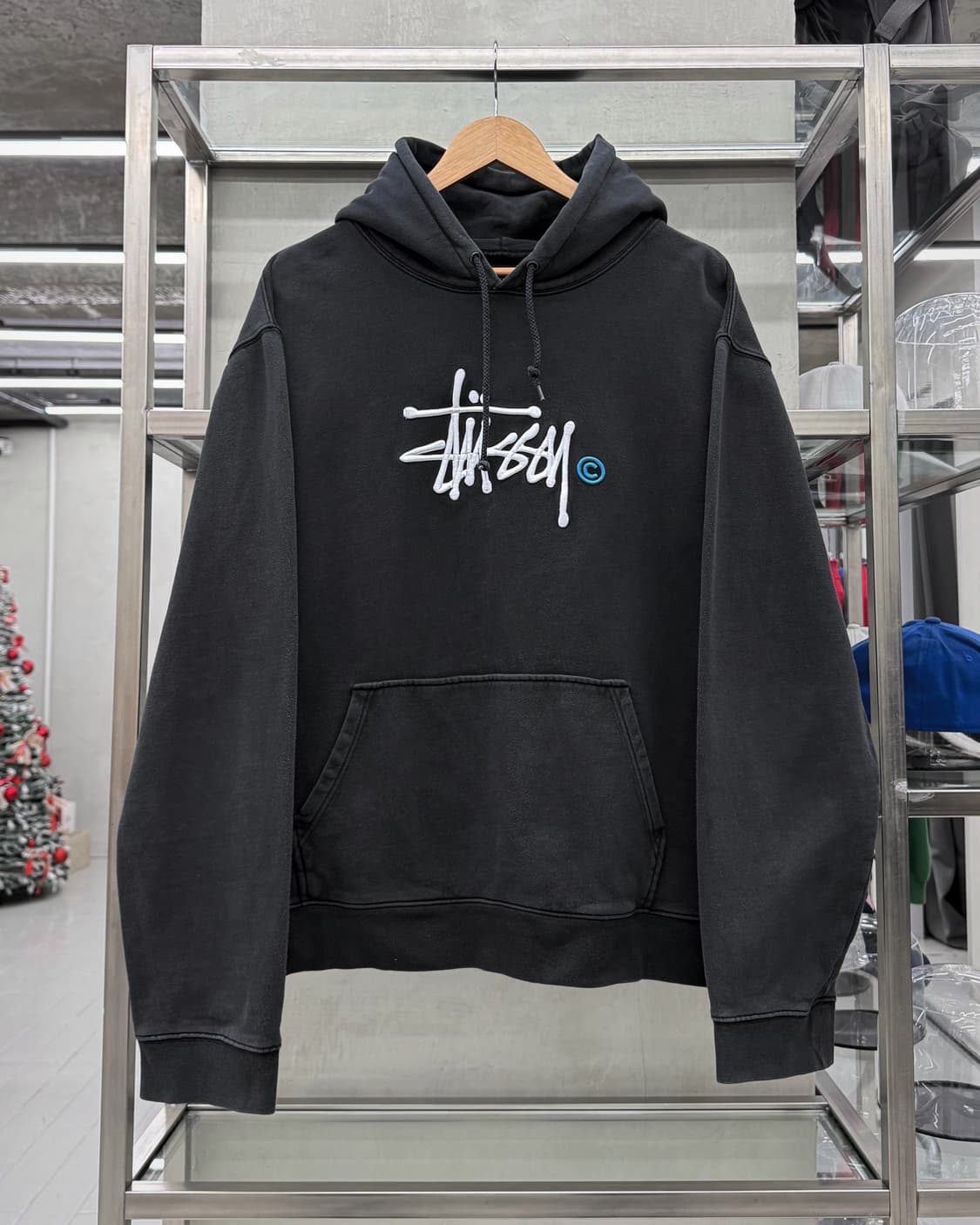 스투시 인터내셔널 C로고 스웻 후디 블랙 상품이미지1