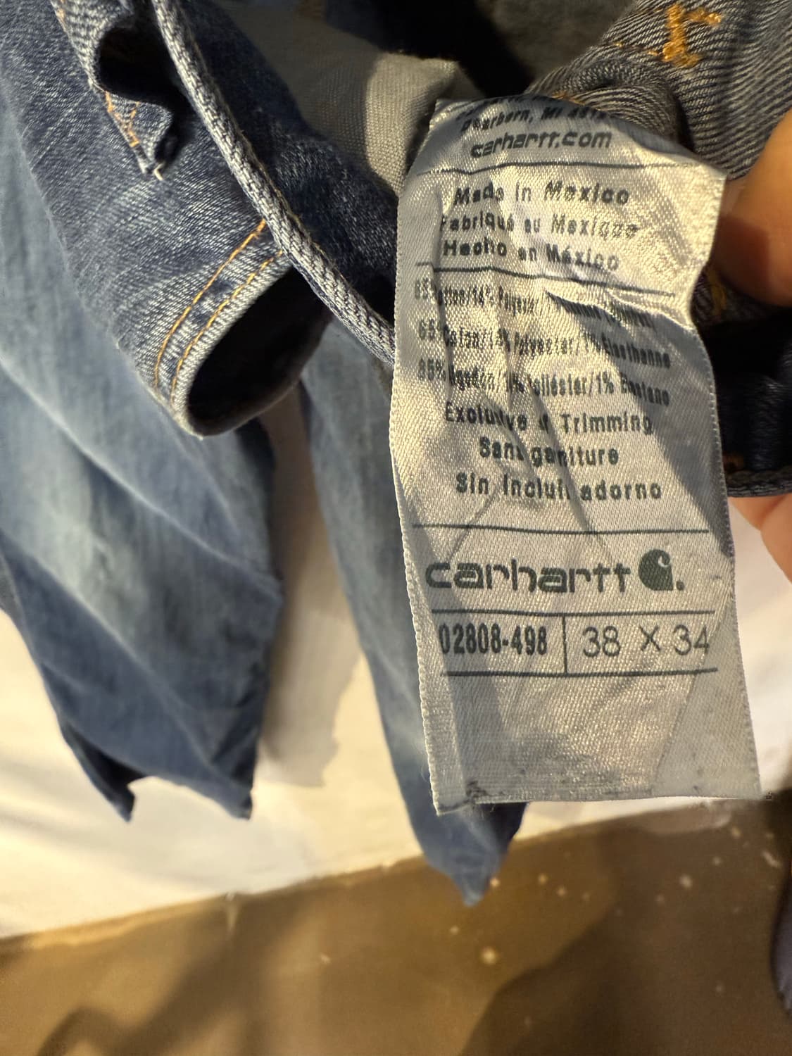 칼하트 중청 데님팬츠 상품이미지4