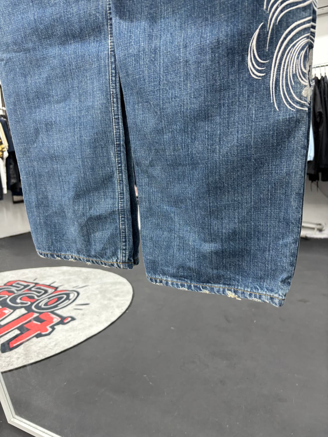 카라쿠리 타마시 오리엔탈 잉어 데님팬츠 상품이미지7