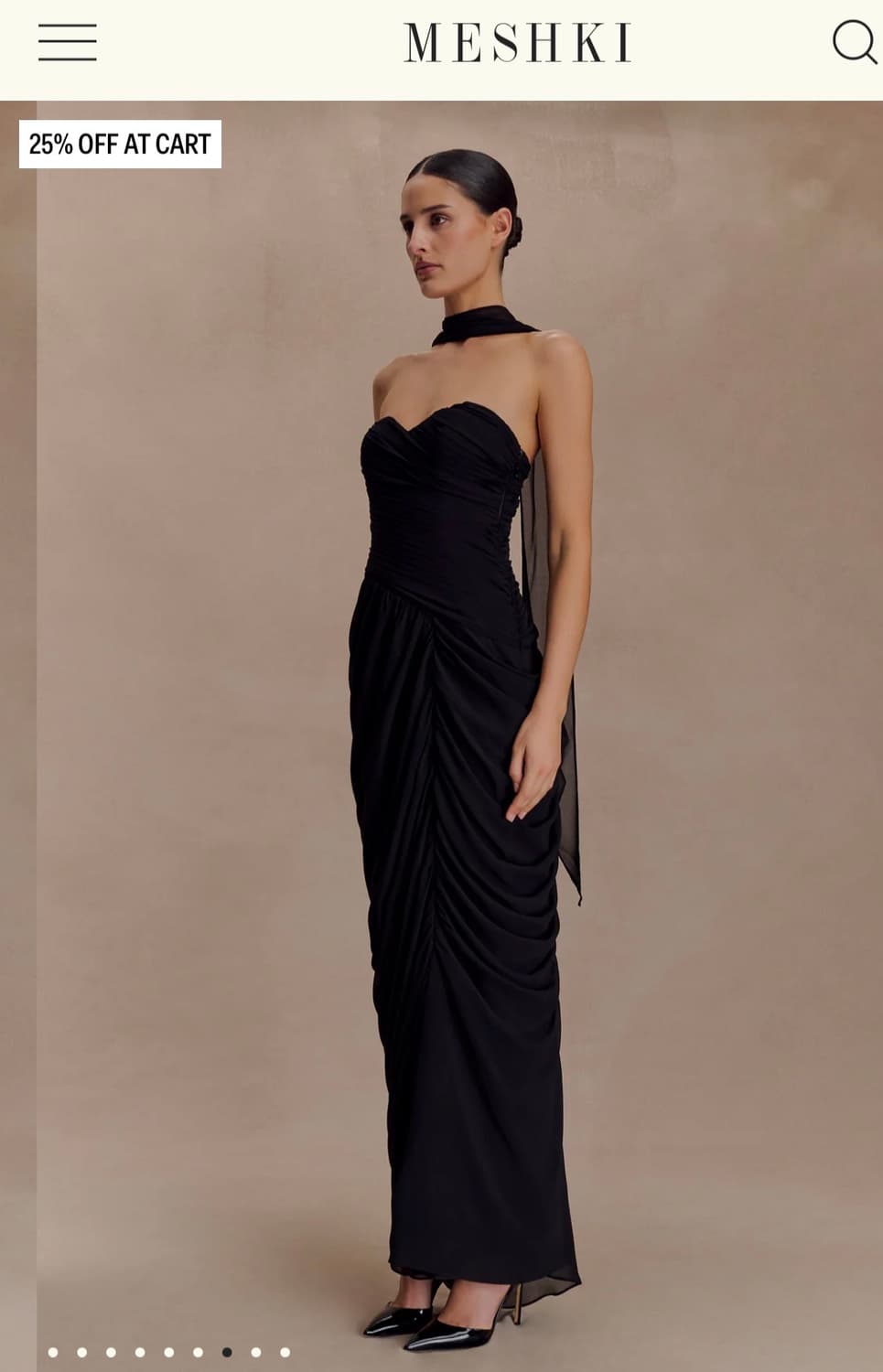 Meshki 시폰 블랙 드레스  상품이미지2