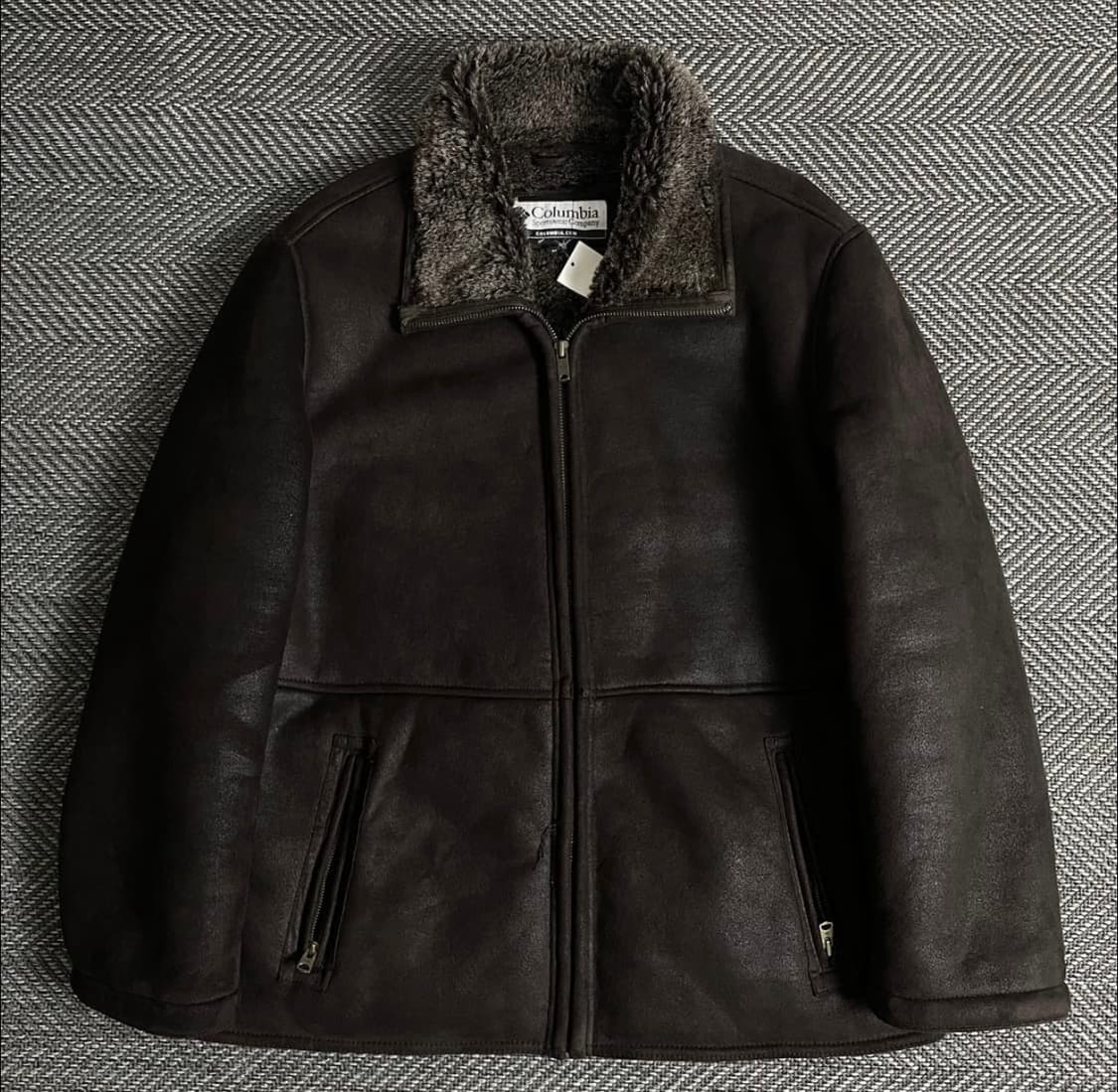 컬럼비아 USA 오리지날 브라운 스웨이드 무스탕 y 2435후르츠 상품이미지1