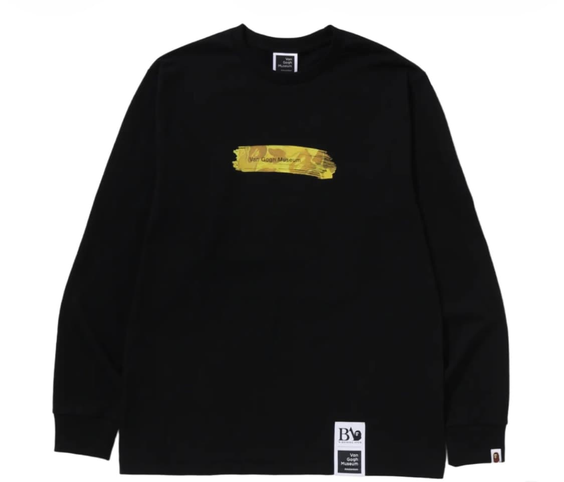 베이프 반고흐 롱슬리브 티셔츠 블랙 XXL 새상품 상품이미지1
