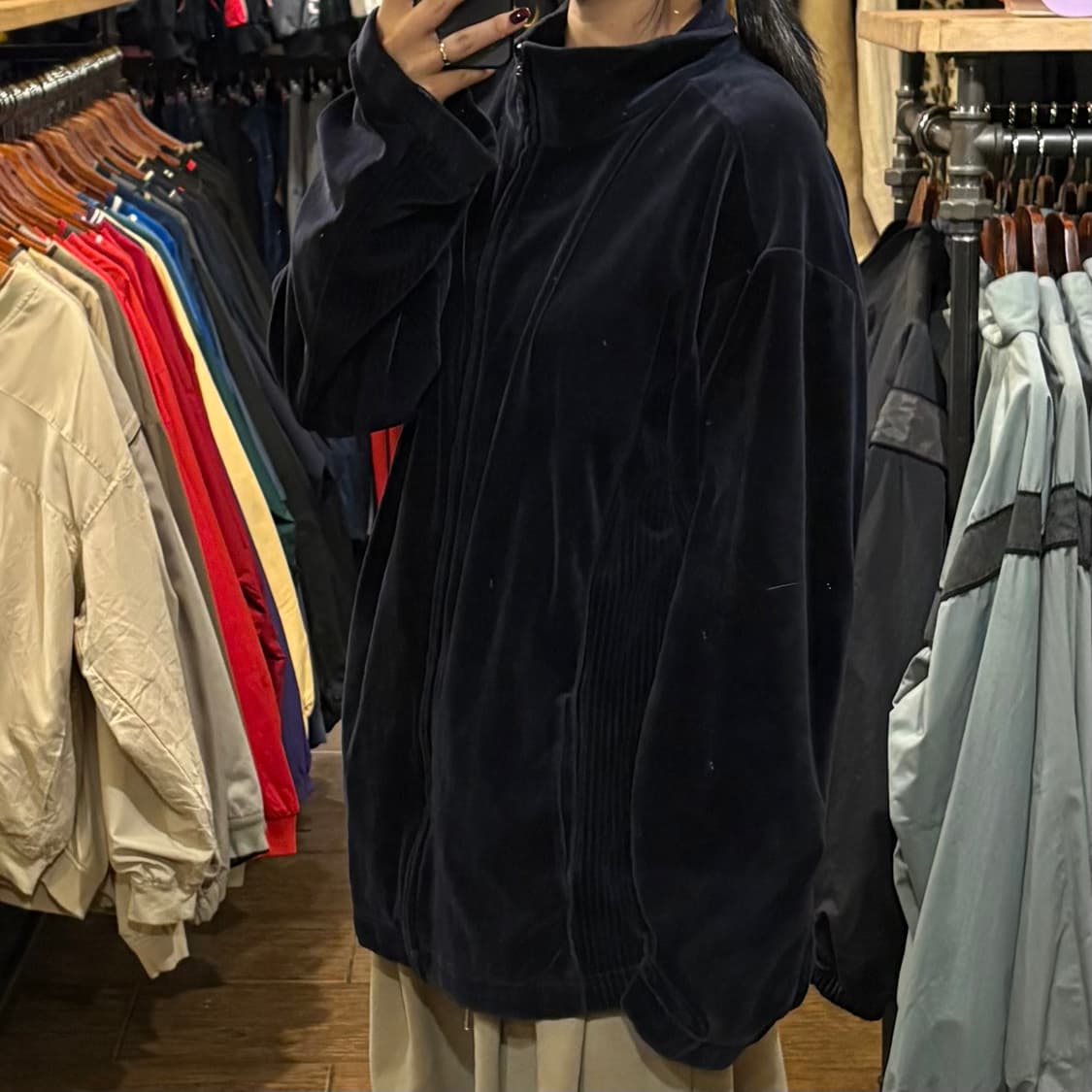 [HI] VTG 벨벳져지 네이비 상품이미지3