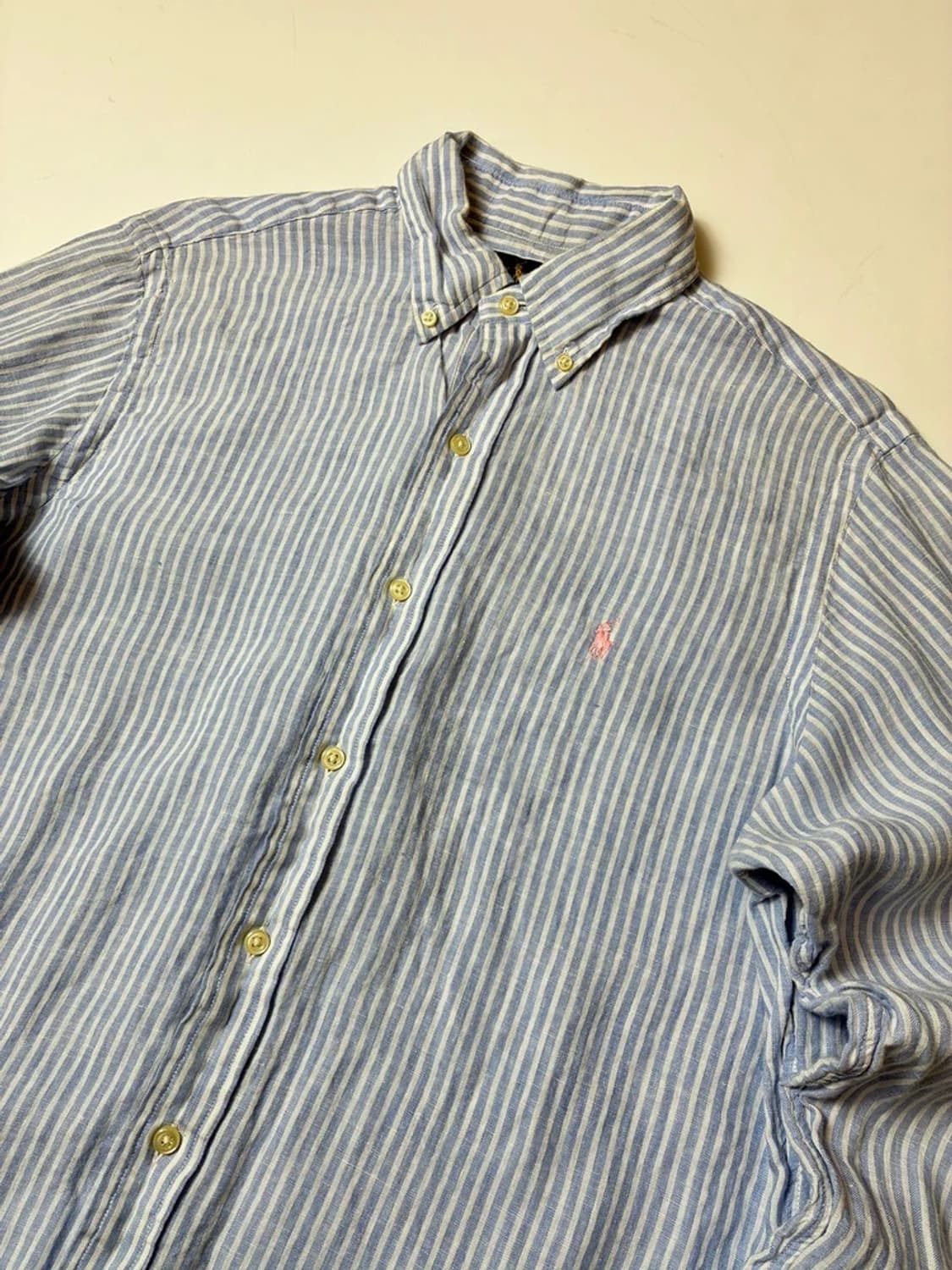폴로 랄프로렌 큐알 신형 클래식핏 100% 린넨 셔츠 PN8979 상품이미지2