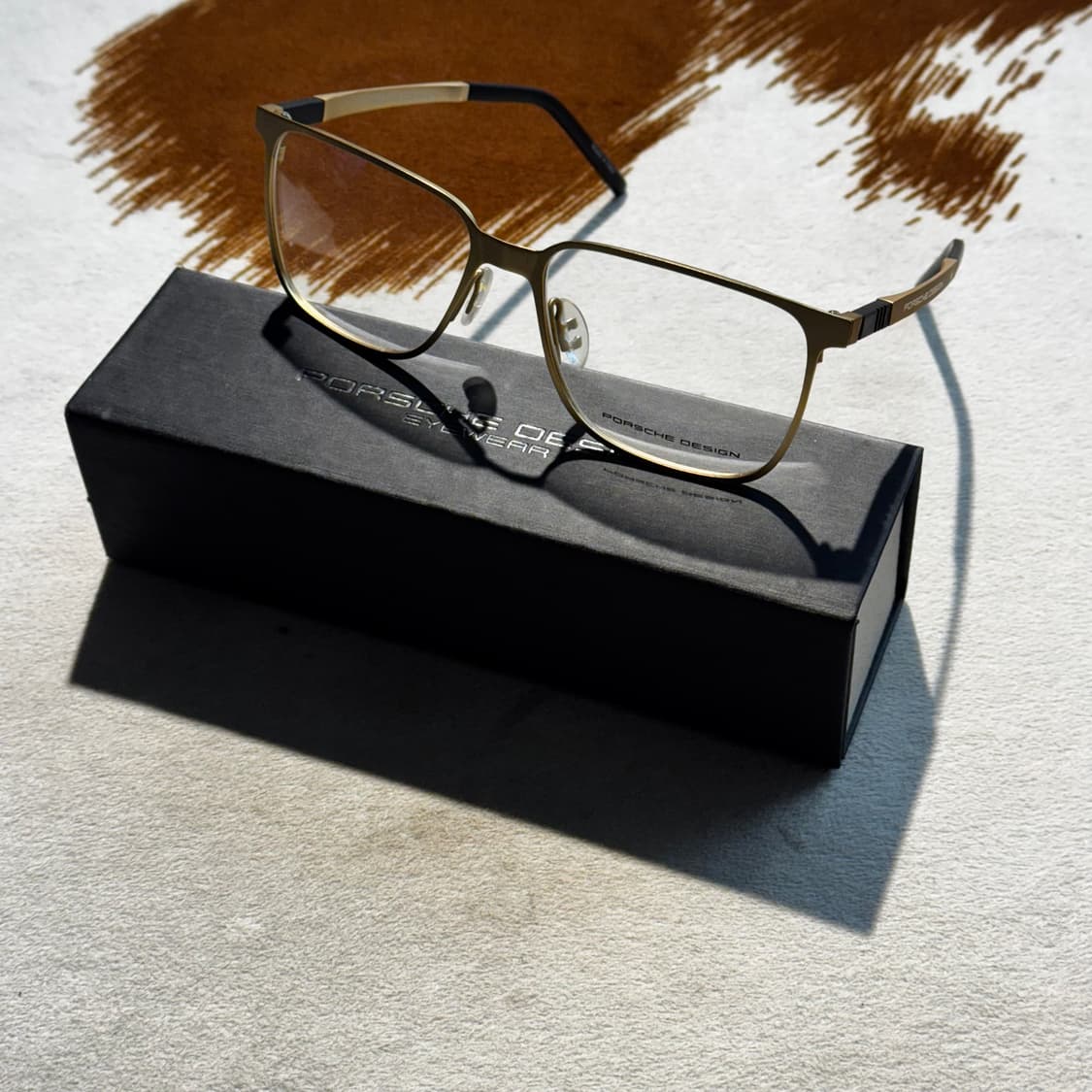 포르쉐 디자인 메탈 안경 매트 골드 (OS) 상품이미지10