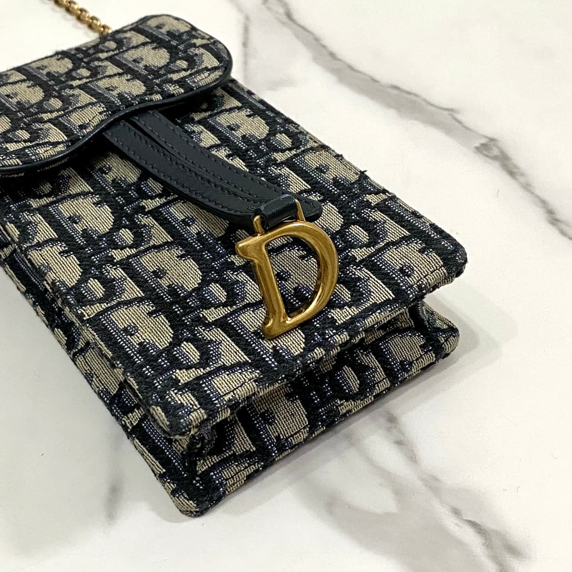 디올 새들 오블리크 자카드 버티컬 파우치 휴대폰 가방 상품이미지5