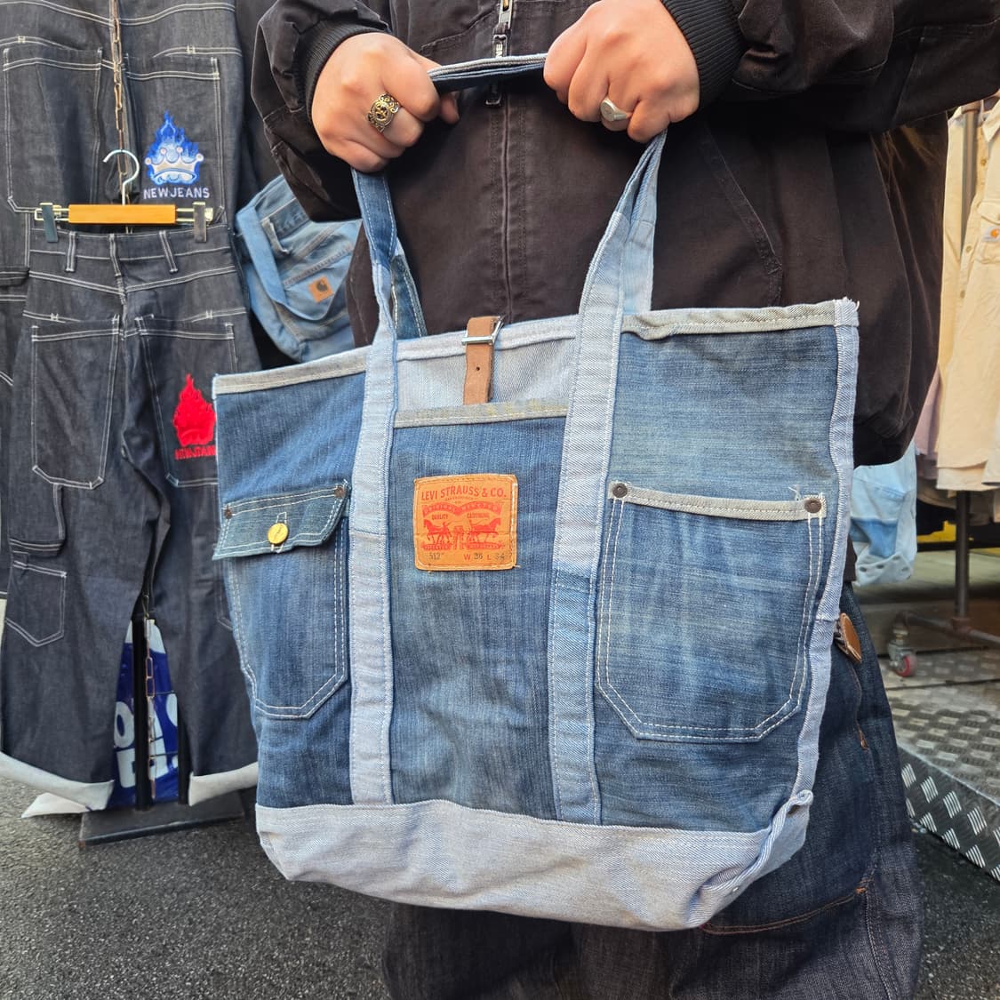리바이스 바지 리사이클링 토트백 상품이미지6