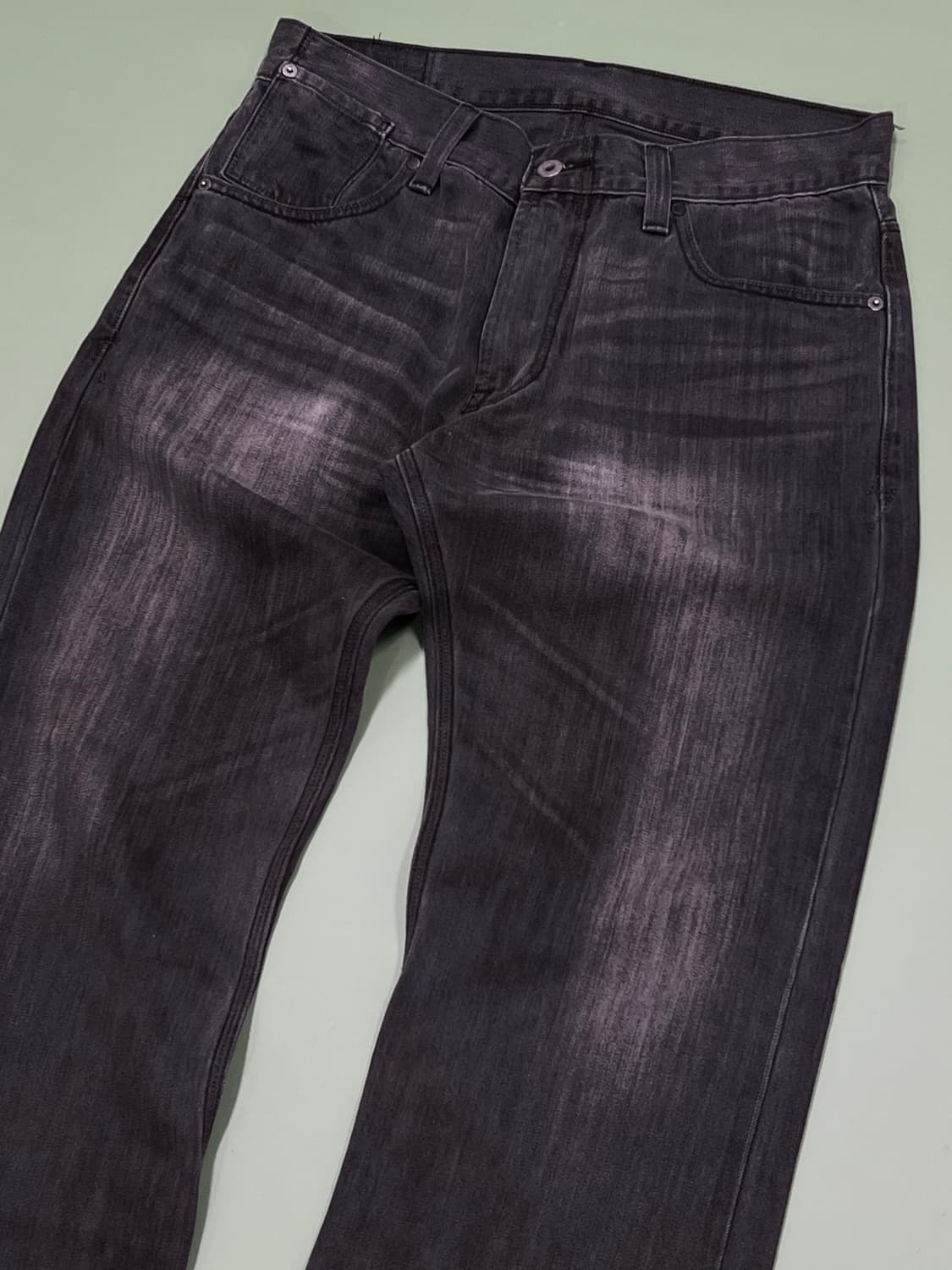 (33/30) 리바이스 514 백포켓 흑청 데님 팬츠 상품이미지3