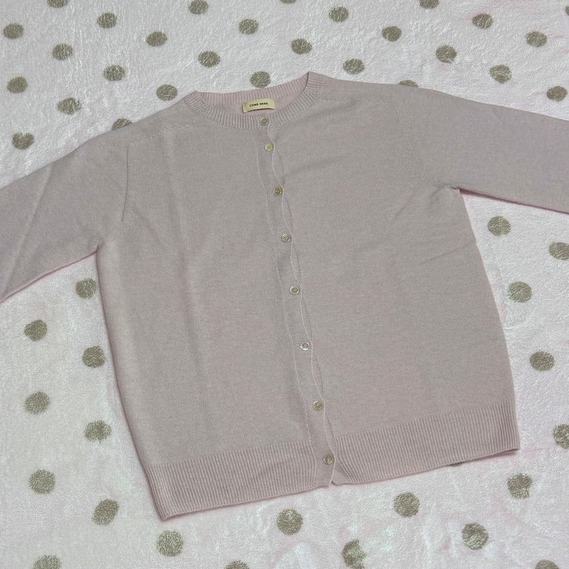 comehere 라벤더핑크 홀가먼트 가디건 상품이미지3