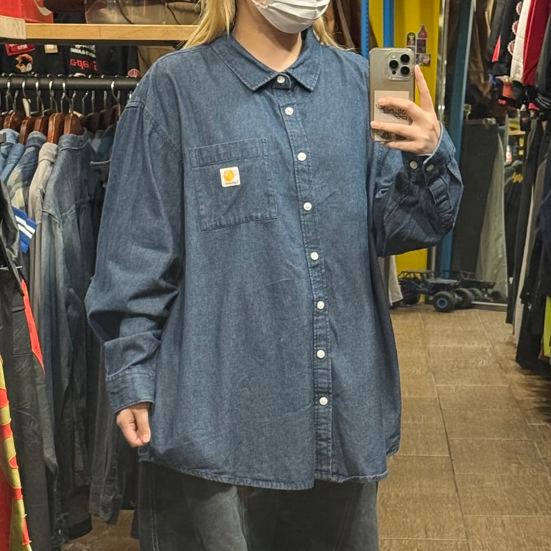 [HI] 칼하트 긴팔 데님셔츠 블루 상품이미지3