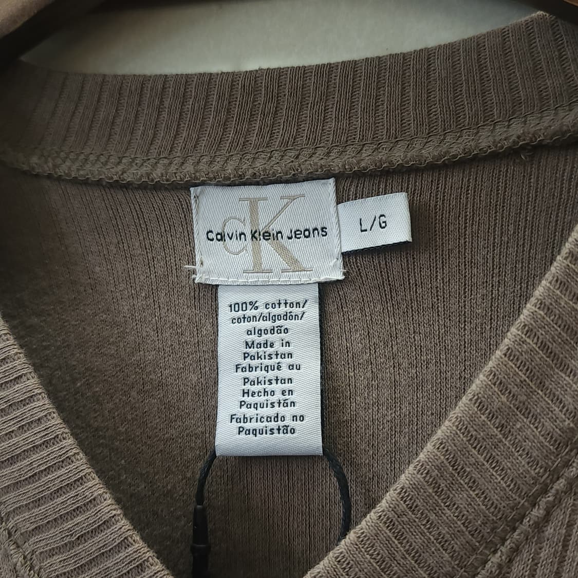 00s 켈빈클라인 코만도 롱슬리브 스웻셔츠 맨투맨 베이지 L 상품이미지4