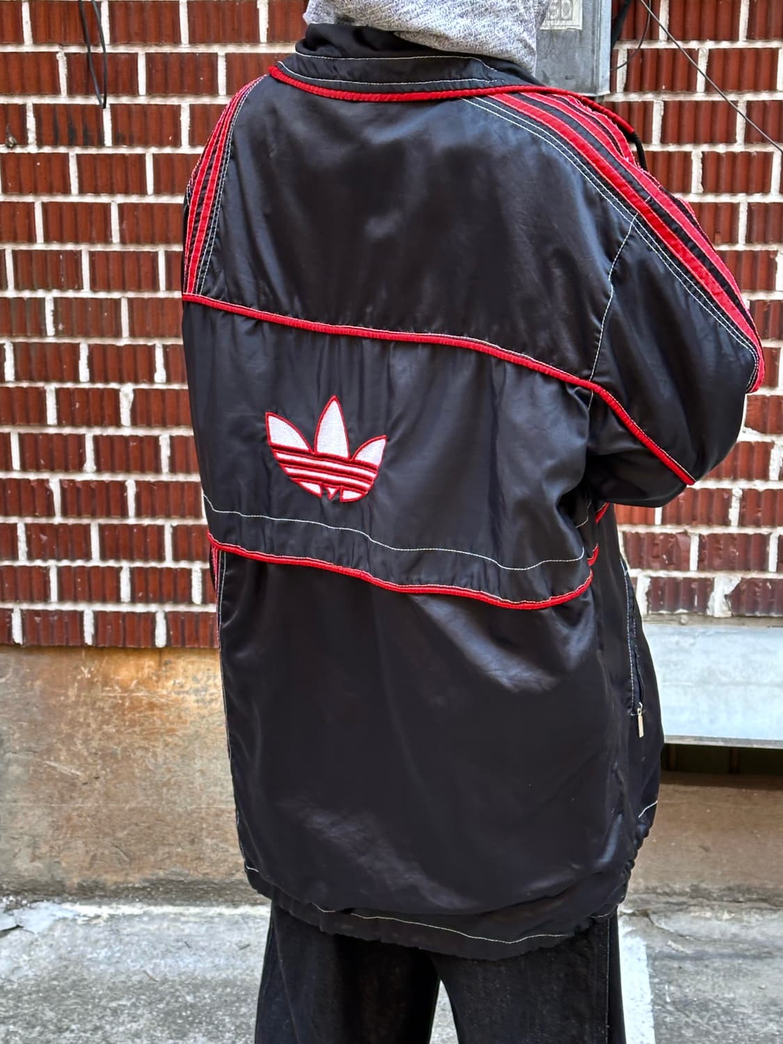 아디다스 바람막이 아베크롬비 후드 언발 펜츠 코디 상품이미지6