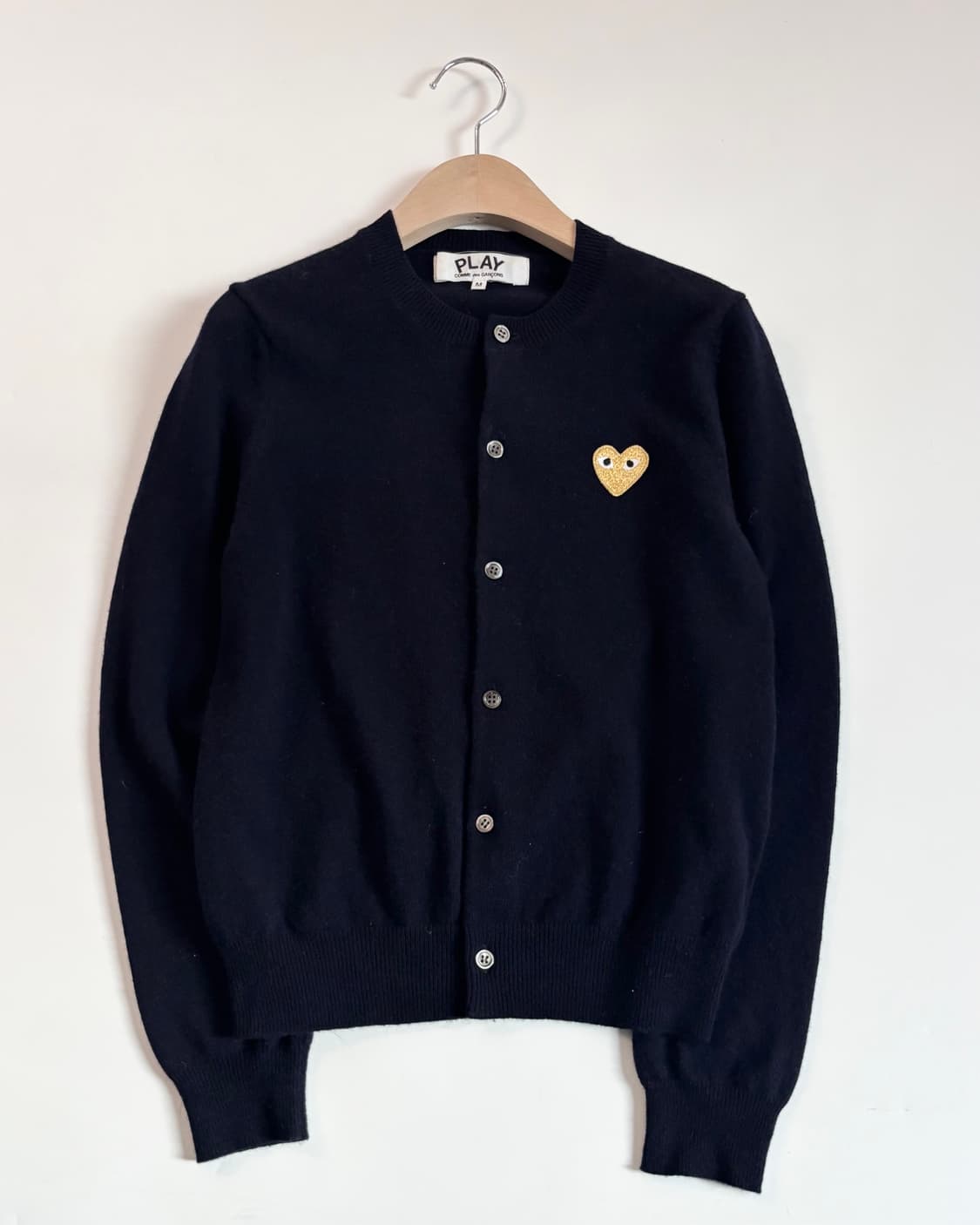 COMMEdesGARCONS 꼼데가르송 골드와펜 네이비컬러 울 가디건 상품이미지3