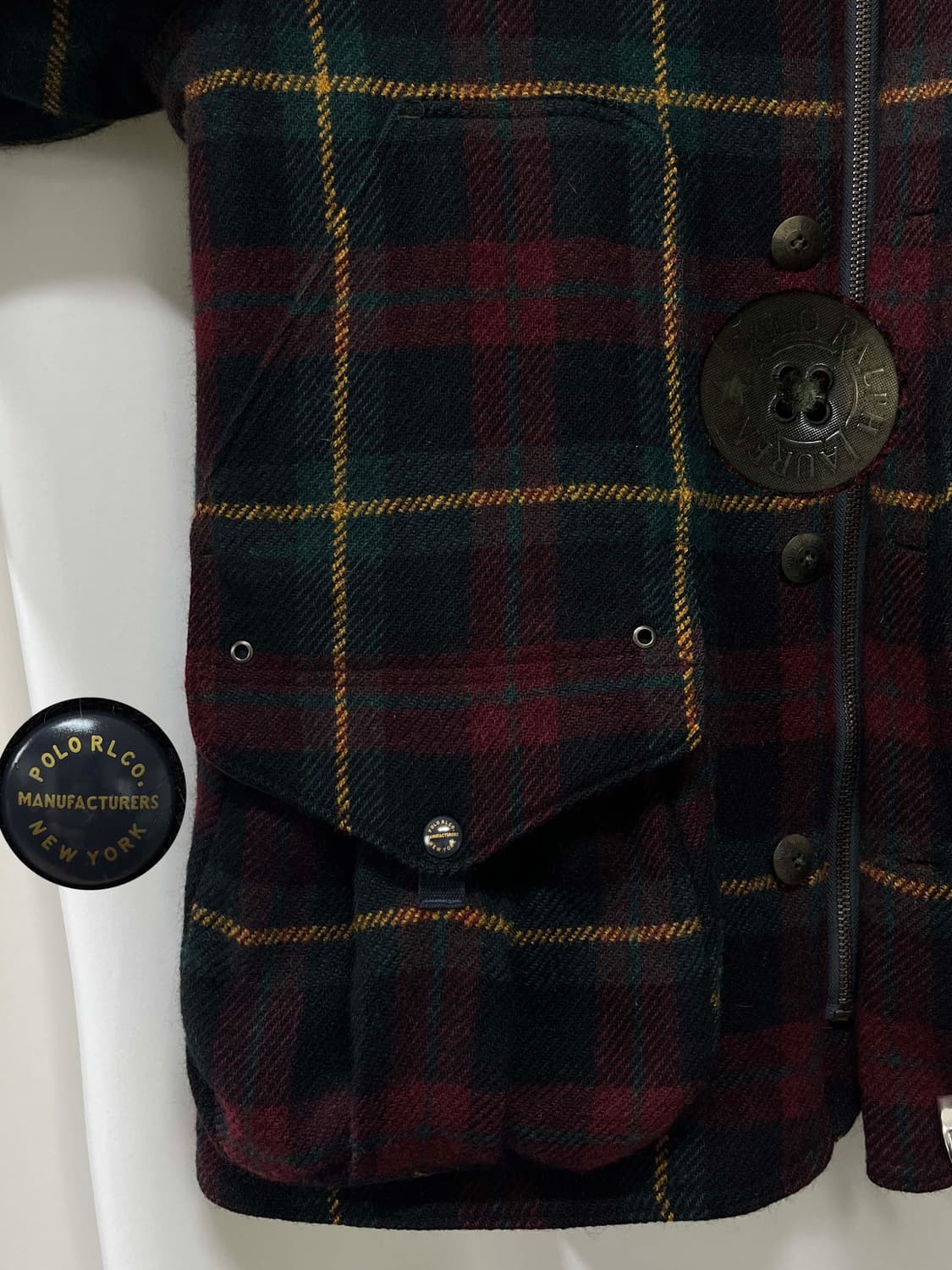 폴로 랄프로렌 인디언헤드 알파카 울 매키노 타탄체크 헌팅 자켓 상품이미지7