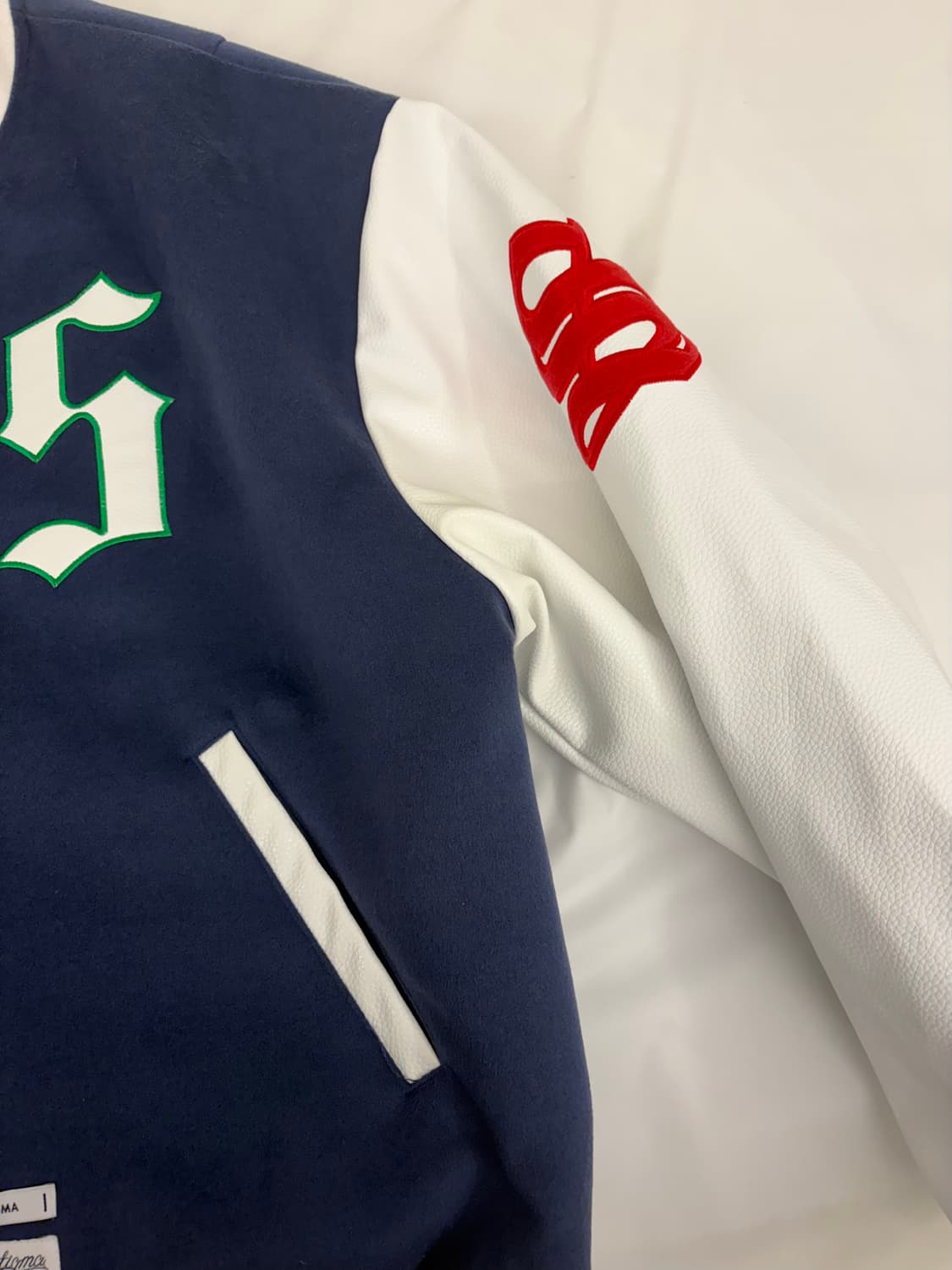 [L] STIGMA스티그마 오버핏 바시티 자켓 네이비 상품이미지4