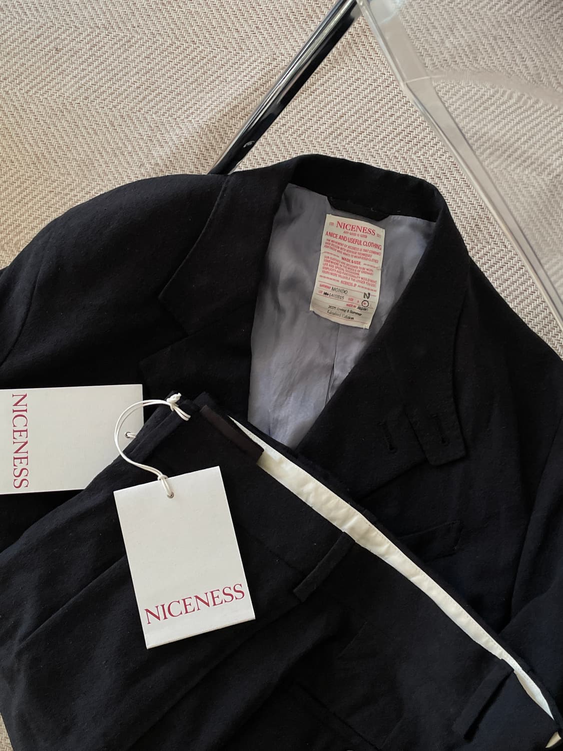 NICENESS 나이스네스 셋업 MONDO, SLACK 미드나잇 네이비  상품이미지1