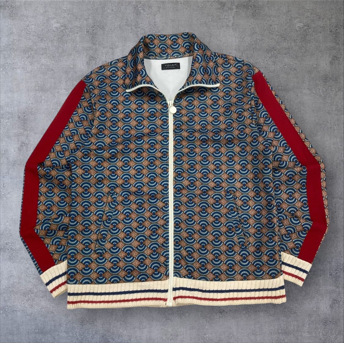 자라 믹스 컬러 패턴 트랙탑 져지 상품이미지1